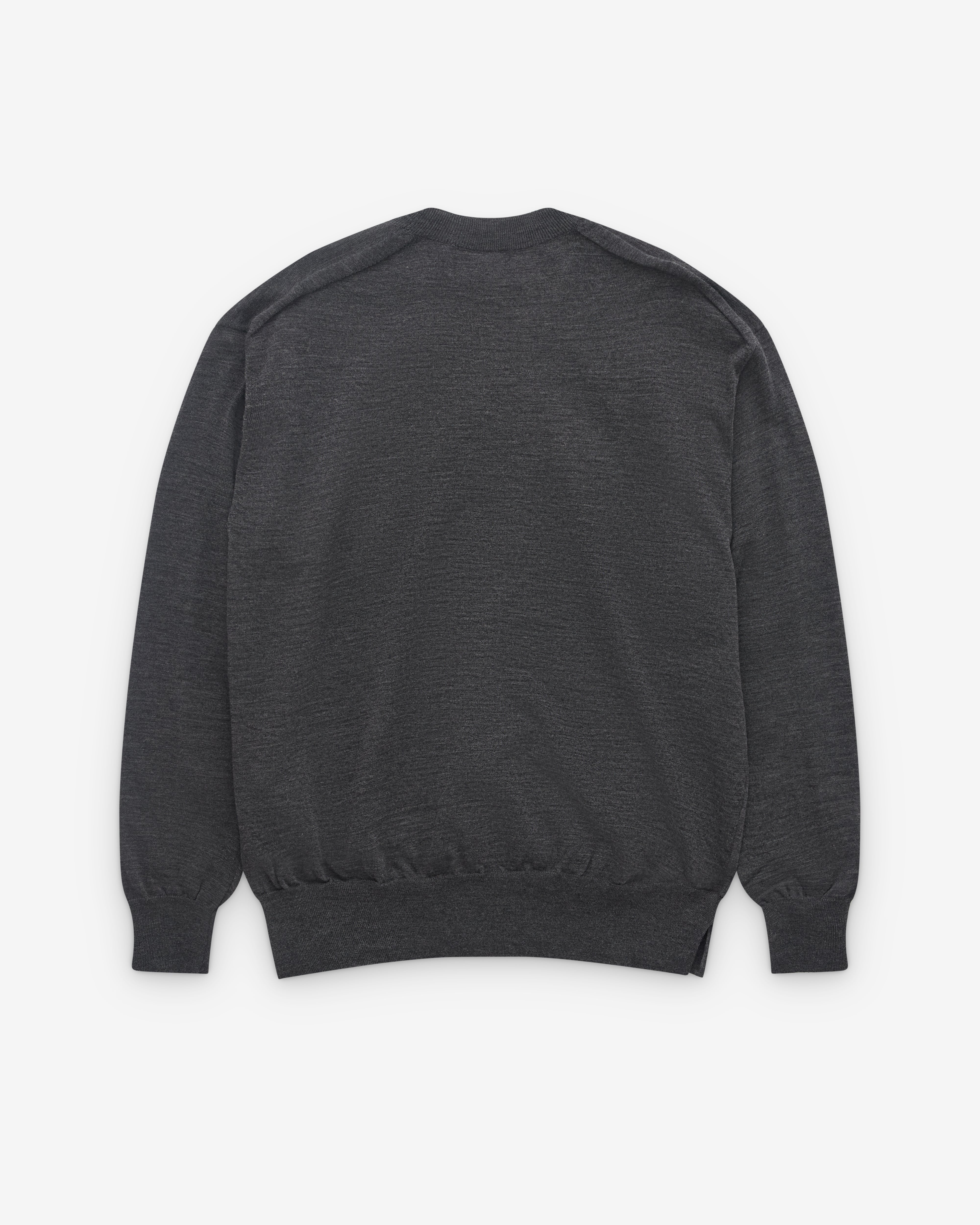 CDG Homme: Men's Round Neck Sweater (Grey) | DSML E-SHOP