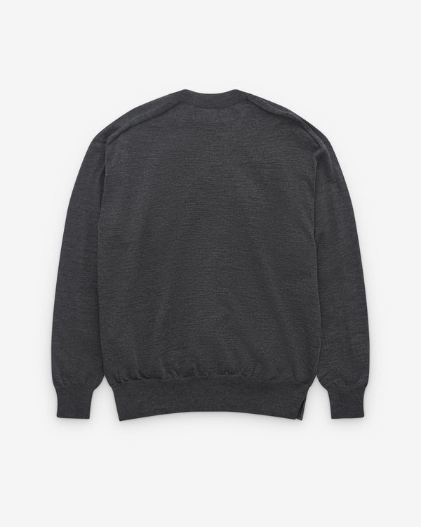 CDG Homme - Men’s Round Neck Sweater - (Grey)