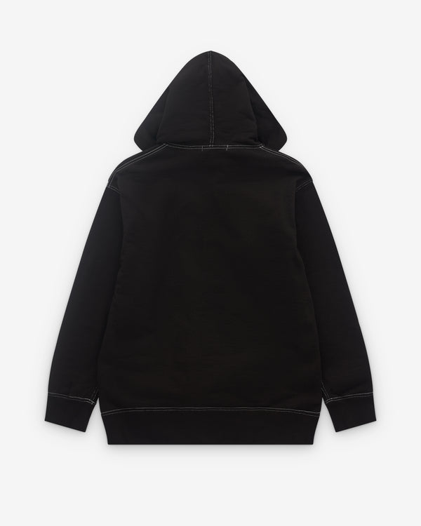 CDG Homme - Men’s Top Stitch Zip Hooded Sweatshirt - (Black)