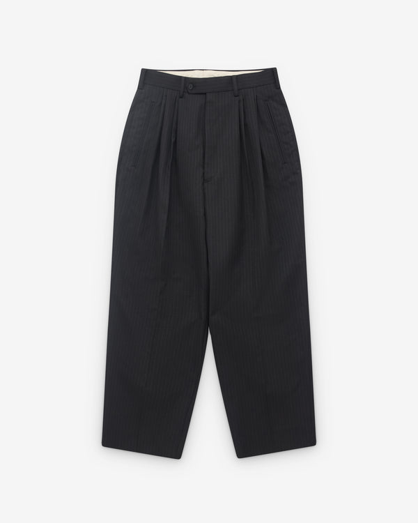 CDG Homme - Men’s Pinstripe Pleated Trousers - (Black)