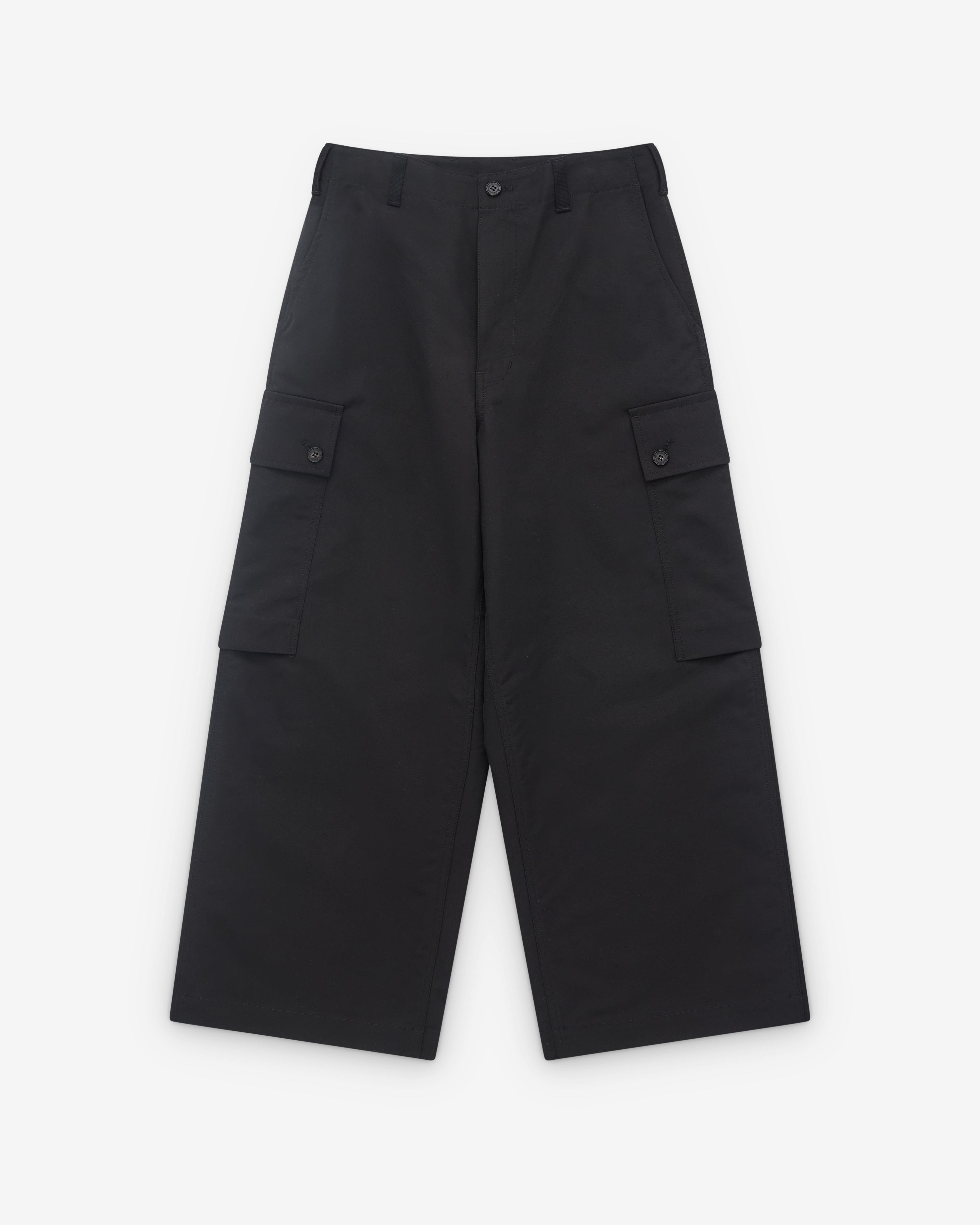 CDG Homme: Men's Wide Leg Pocket Trouser (Black) | Dover Street
