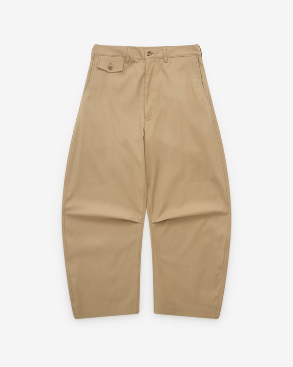 CDG Homme - Men’s Curved Hem Trousers - (Stone)