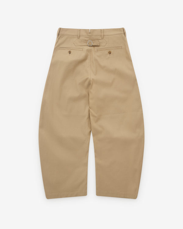 CDG Homme - Men’s Curved Hem Trousers - (Stone)