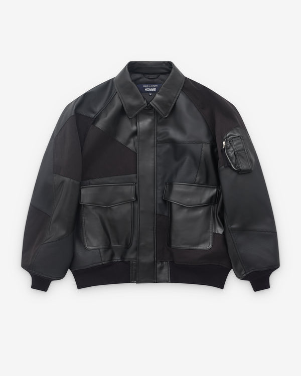 CDG Homme - Men’s Patchwork Bomber Jacket - (Black)
