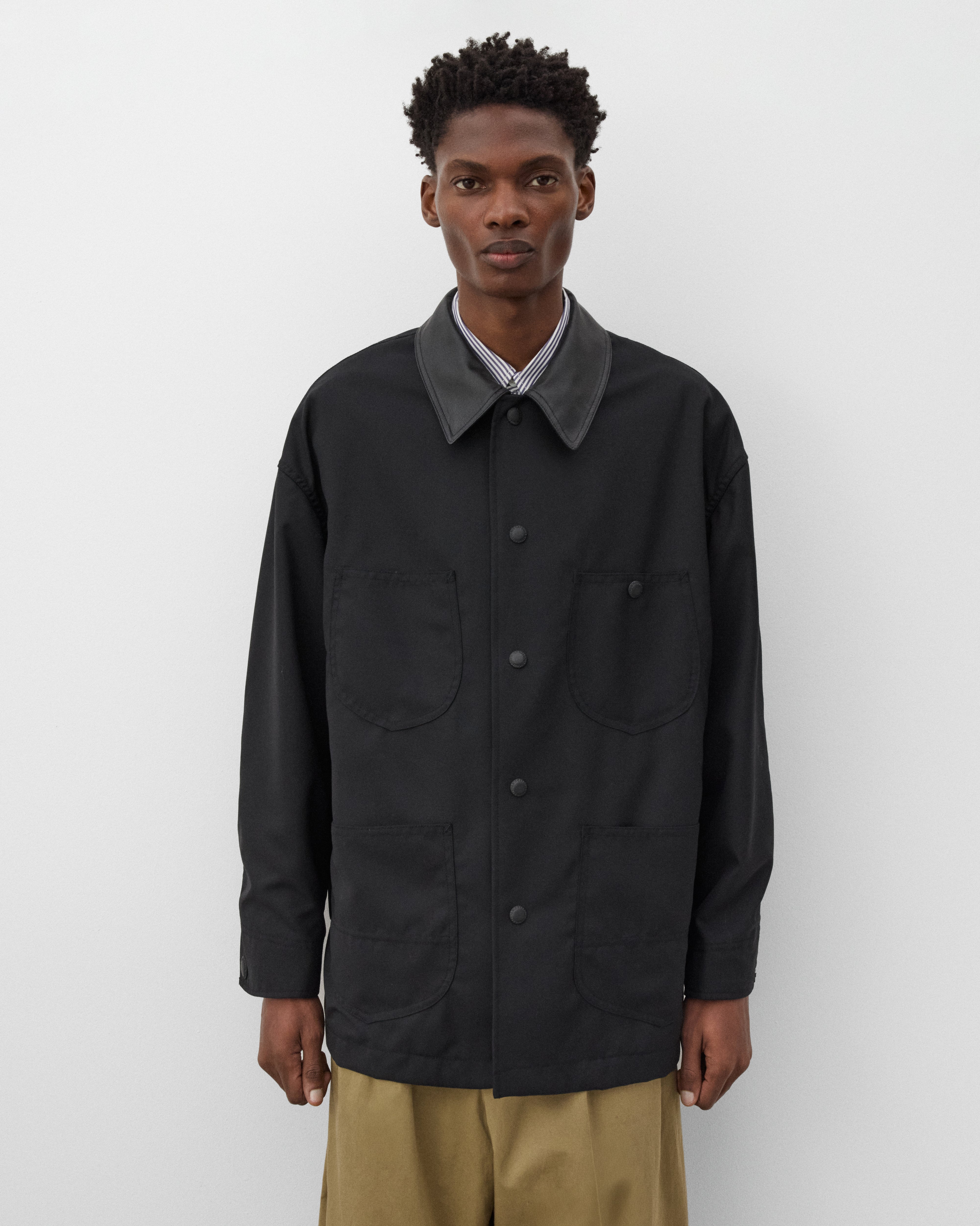 CDG Homme: Men's Chore Jacket (Black) | Dover Street Market London