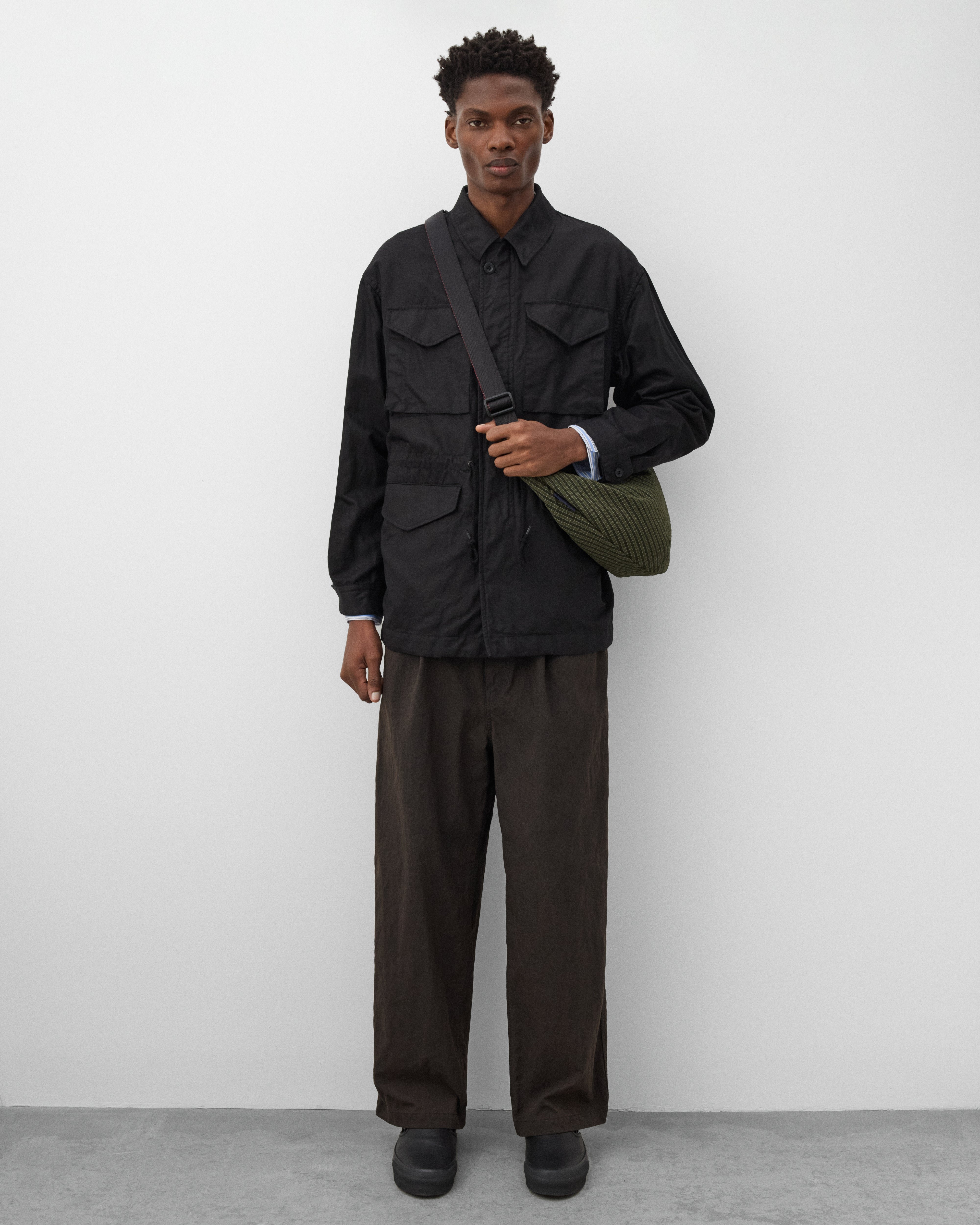 CDG Homme: Men's Cotton Linen Jacket (Black) | Dover Street Market
