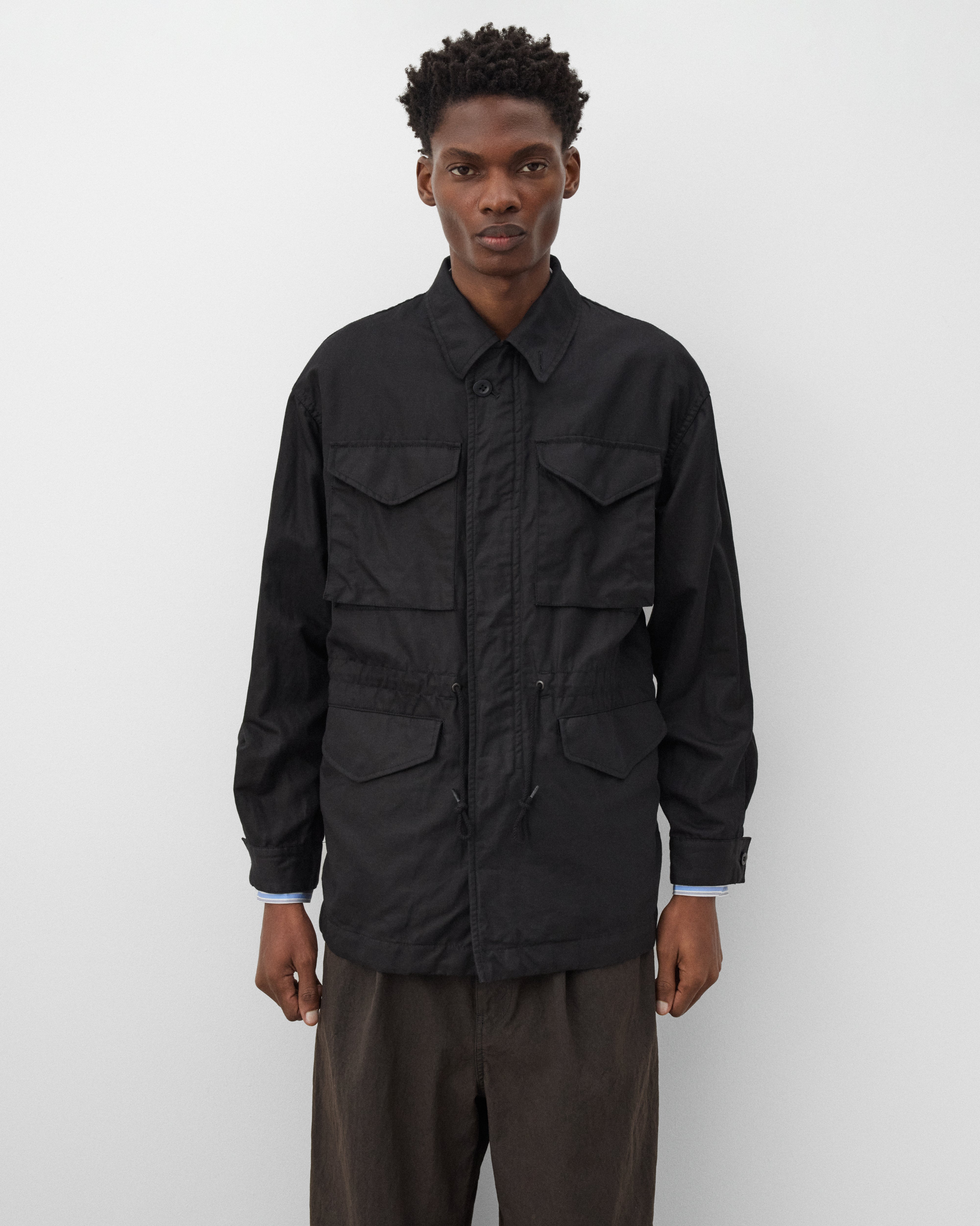 CDG Homme: Men's Cotton Linen Jacket (Black) | Dover Street Market