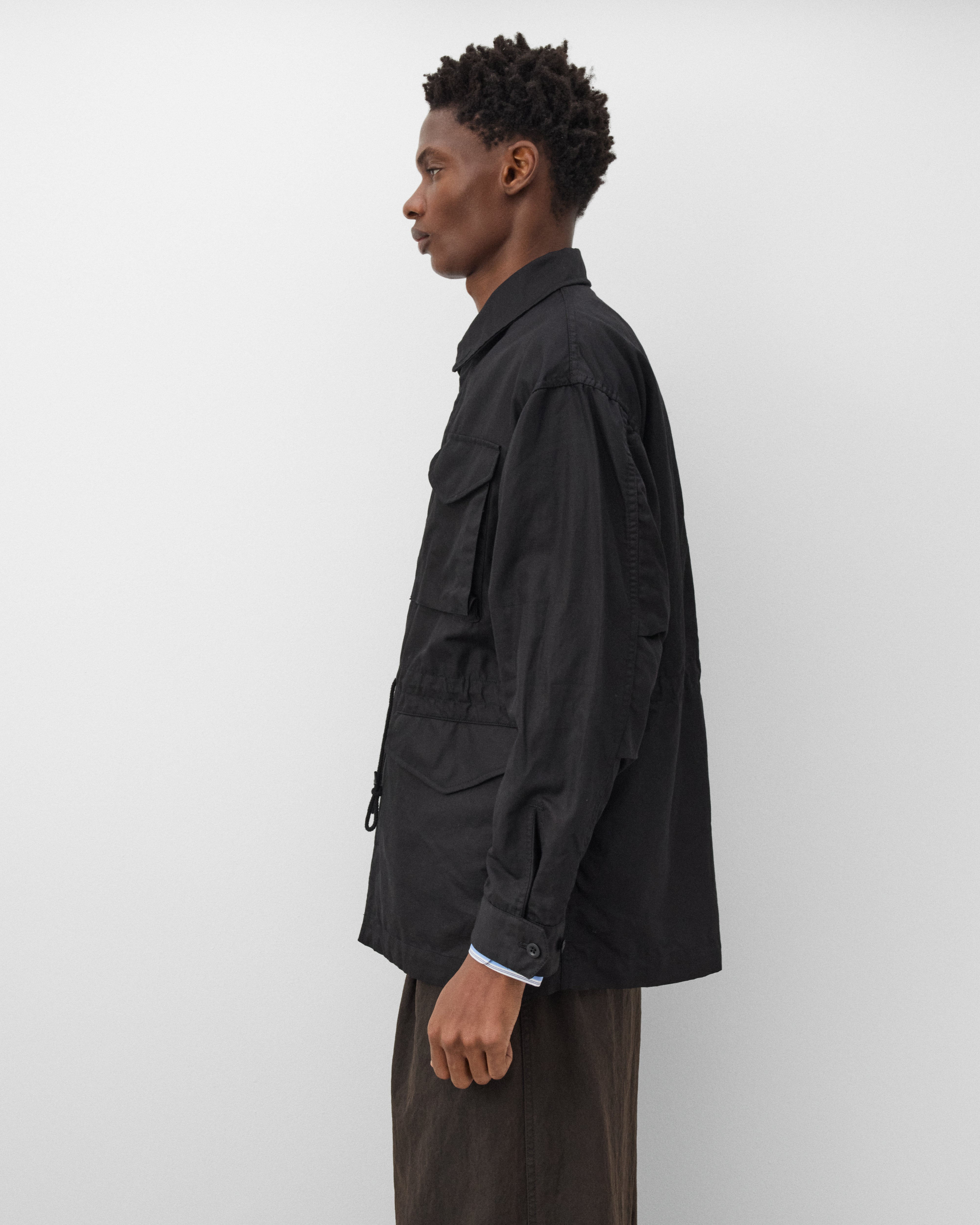 CDG Homme: Men's Cotton Linen Jacket (Black) | Dover Street Market