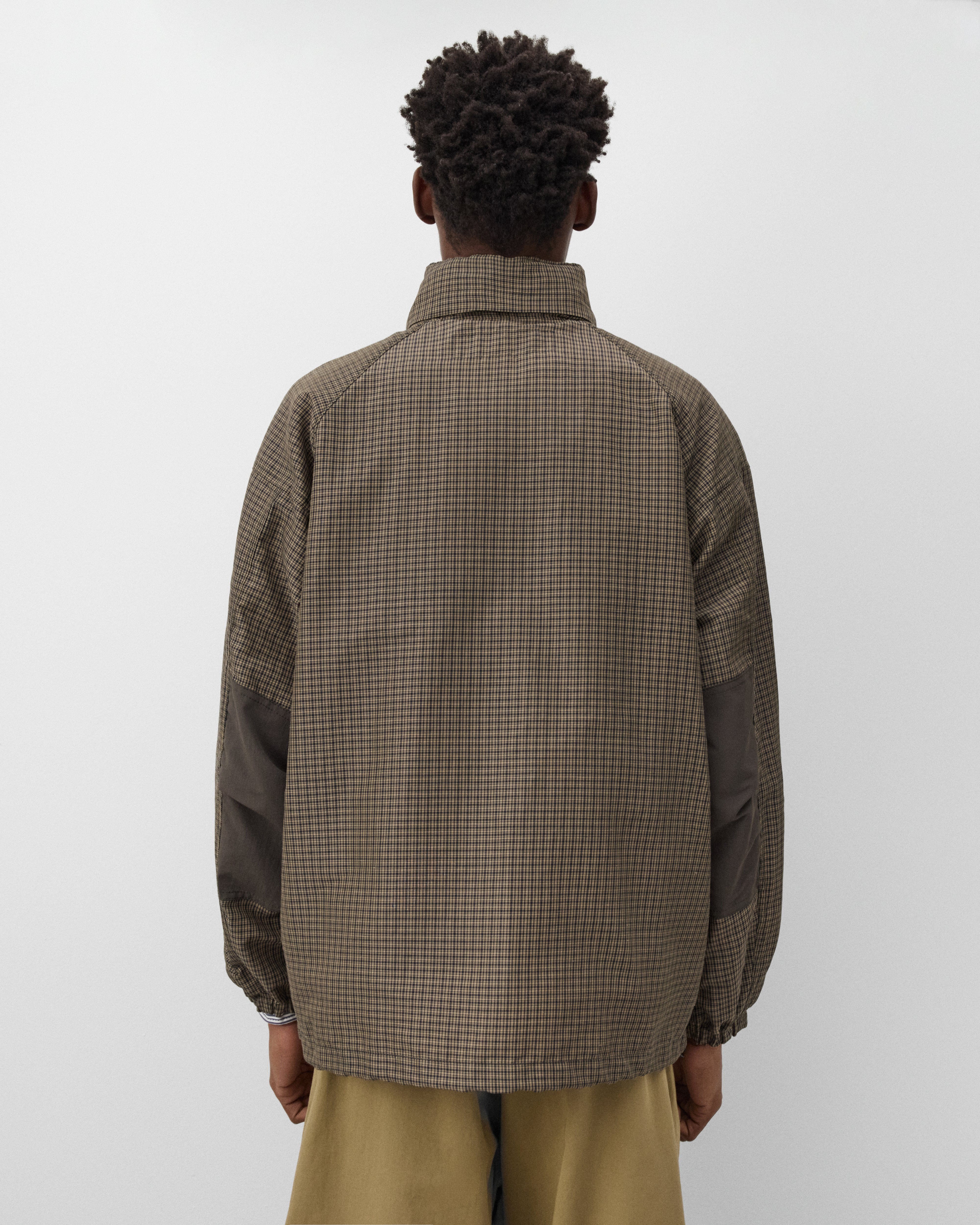 CDG Homme: Men's Check Jacket (Light Brown) | Dover Street Market