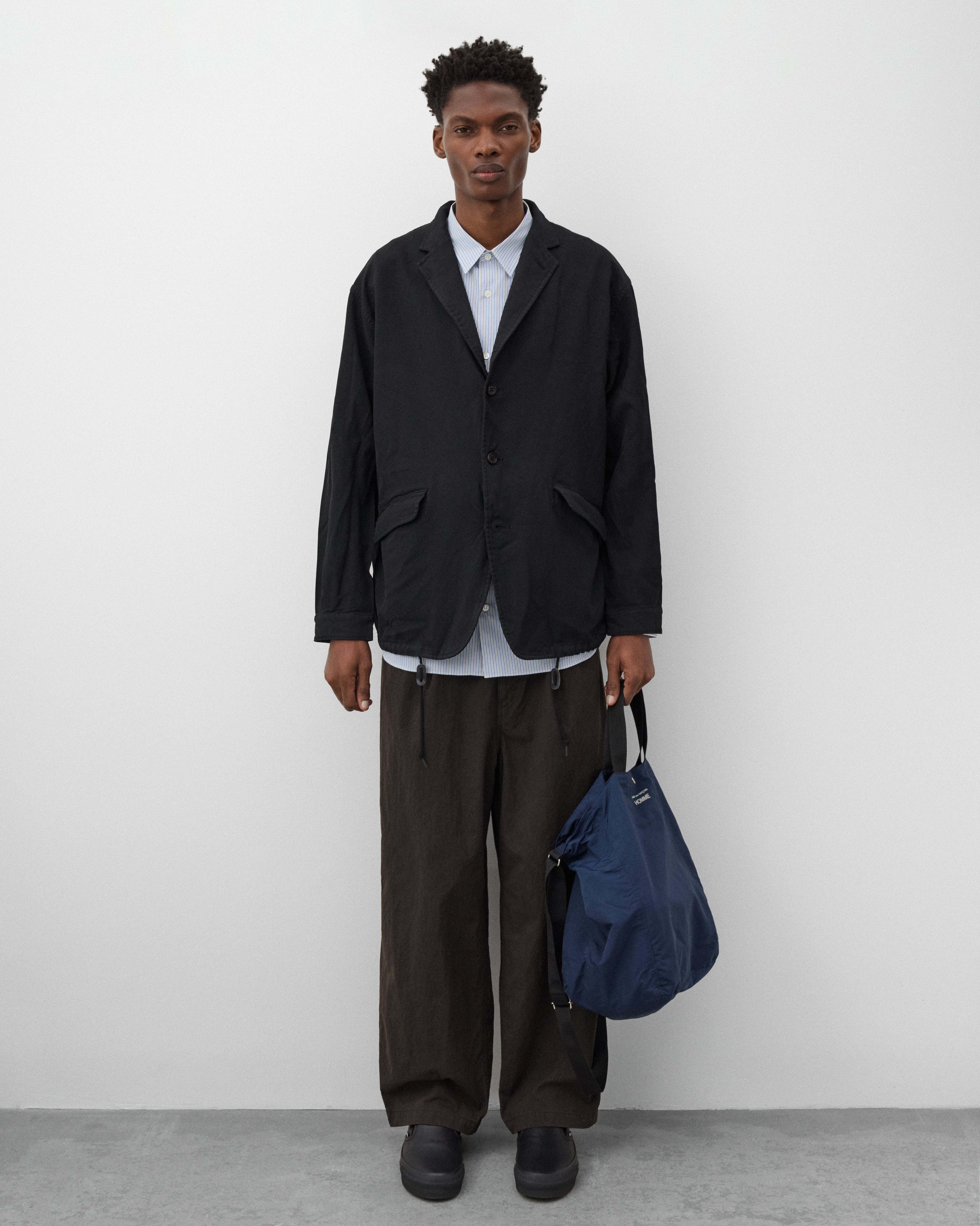CDG Homme: Men's Garment Dyed Blazer (Black) | Dover Street Market