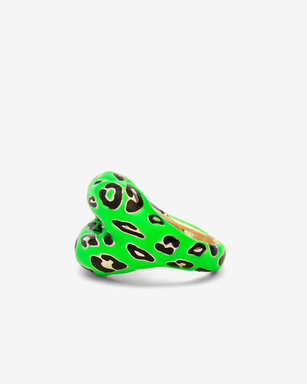 Solange - Hotlips Neon Green Leopard - (Silver)
