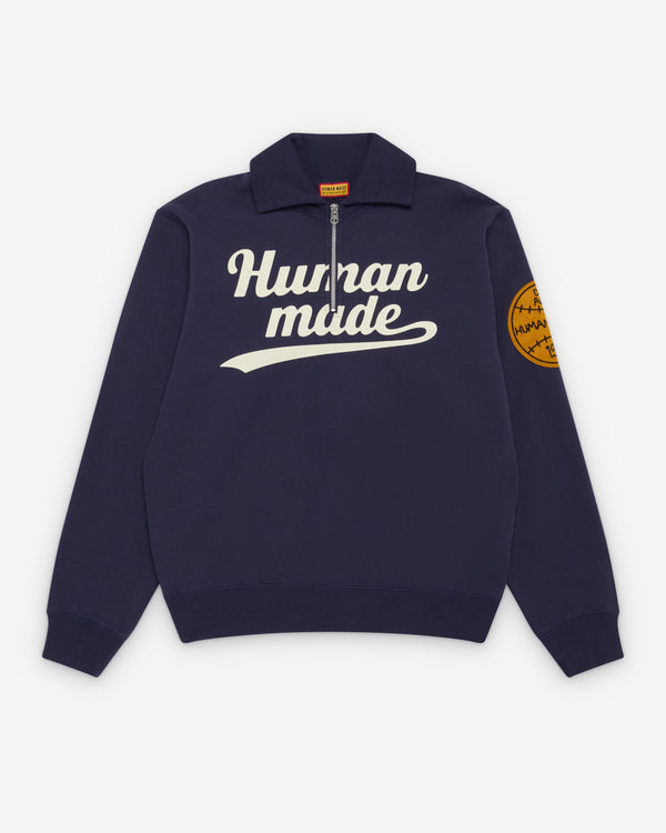 Human Made - Men's Half-Zip Sweatshirt - (Navy)