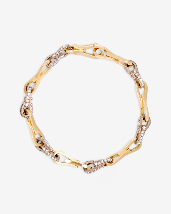 Hum - White Diamond Chain Bracelet - (Gold