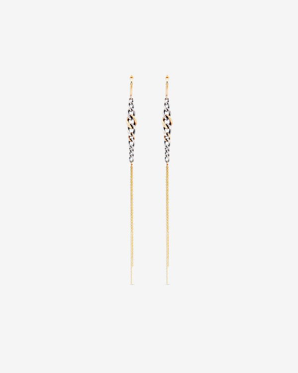 Hum - Long Chain Pierced Earrings - (Gold/Silver)