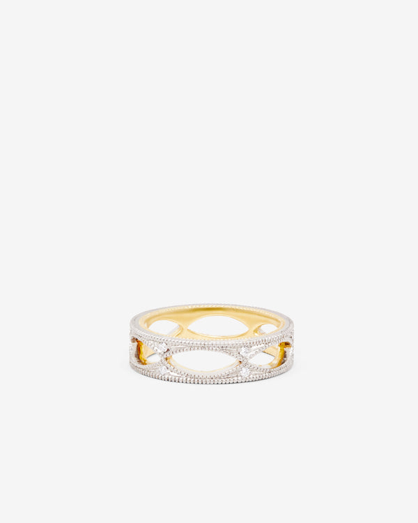 Hum - Garland White Diamond Ring - (Gold/Platinum)