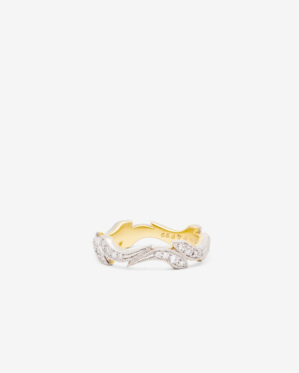 Hum - Garland White Diamond Ring - (Gold/Platinum)