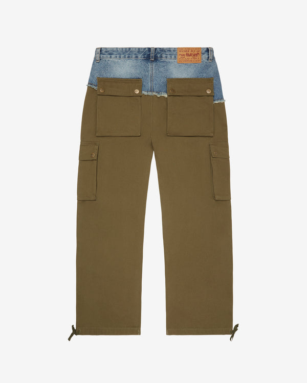 Fugazi - Men’s Hybrid Cargo Jean Pants - (Denim/Olive)