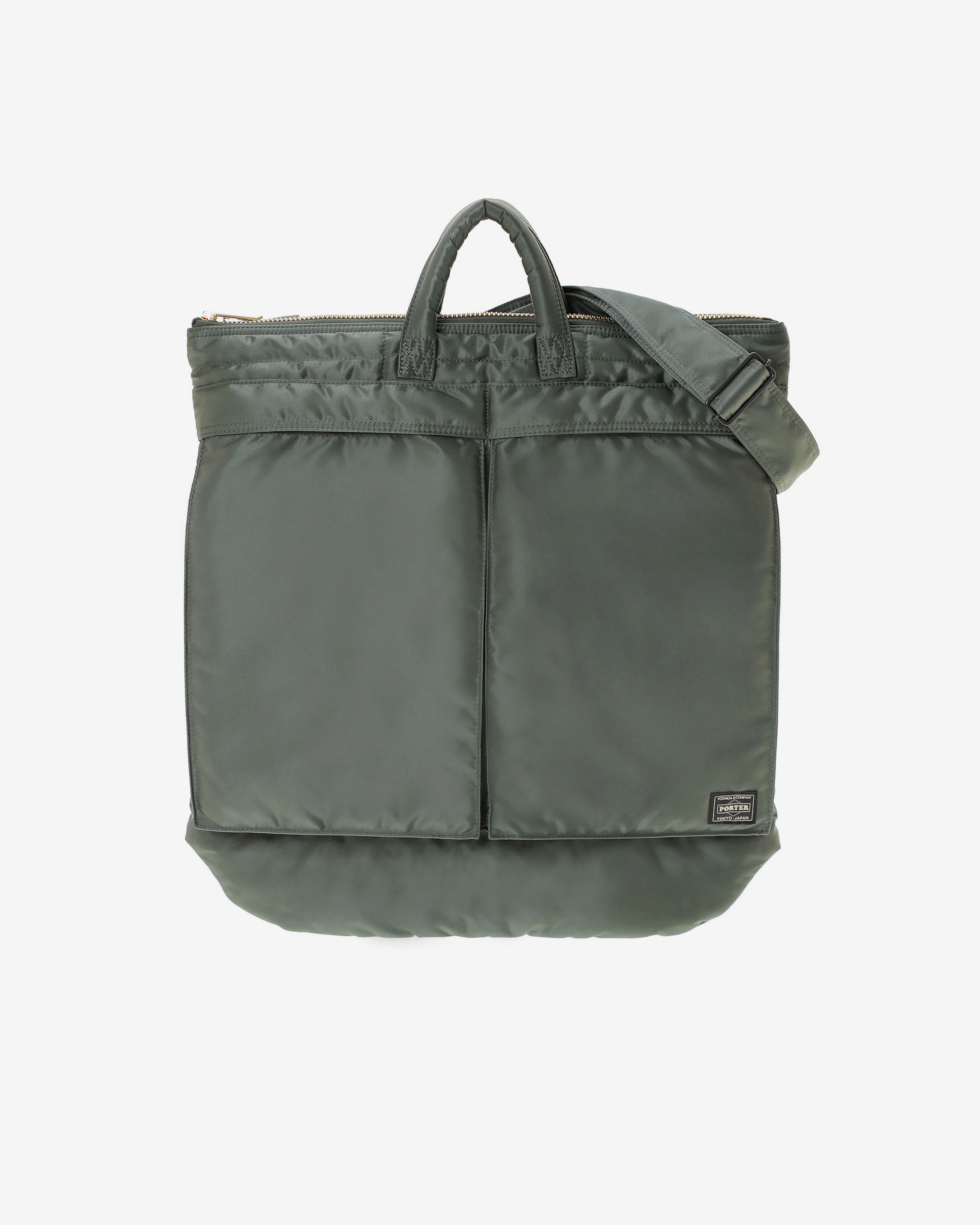 Porter Yoshida & Co.: Tanker Helmet Bag (L) (Green) | Dover Street