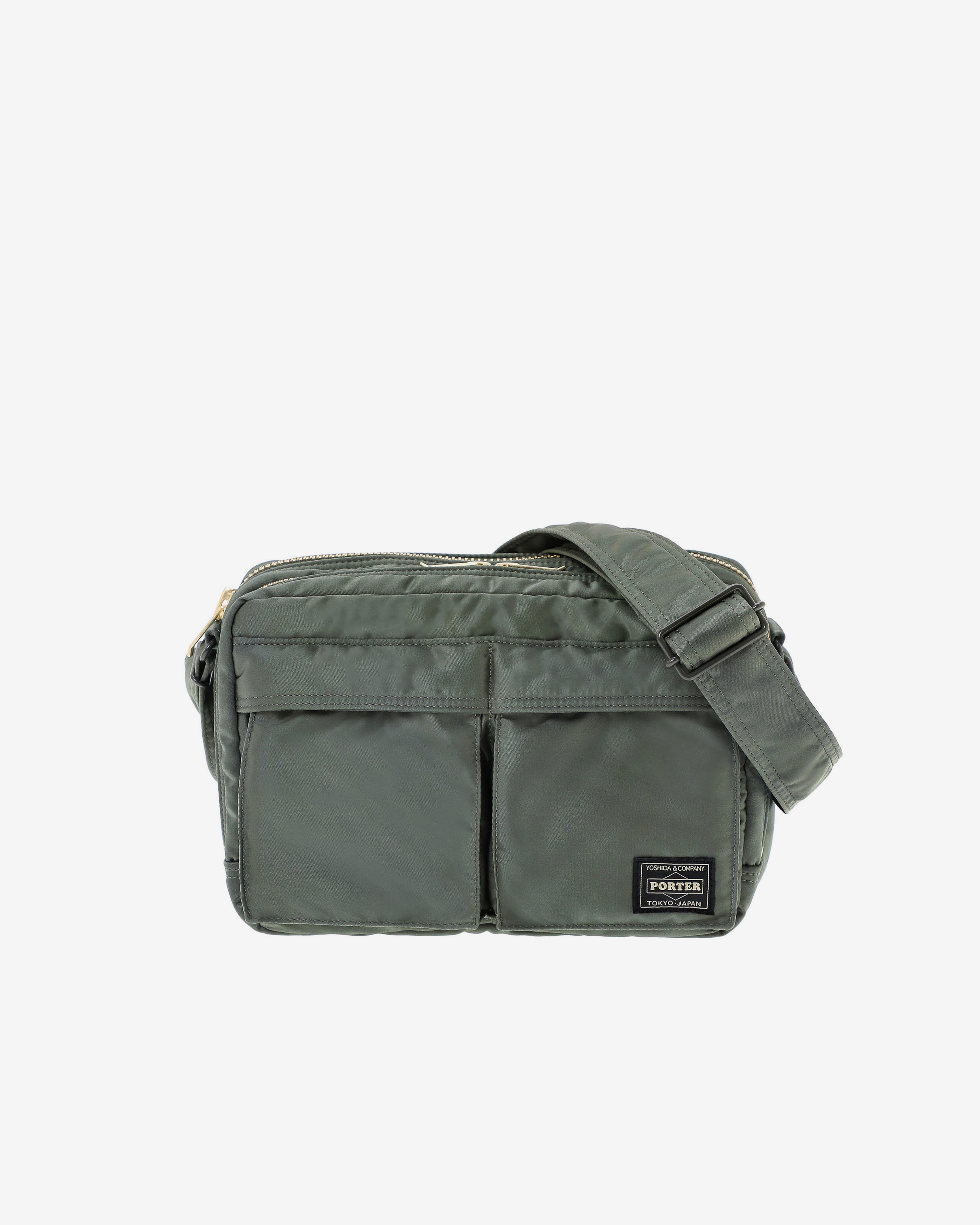 Porter Yoshida & Co.: Tanker Sling Bag w Zip (Green) | DSML E-SHOP