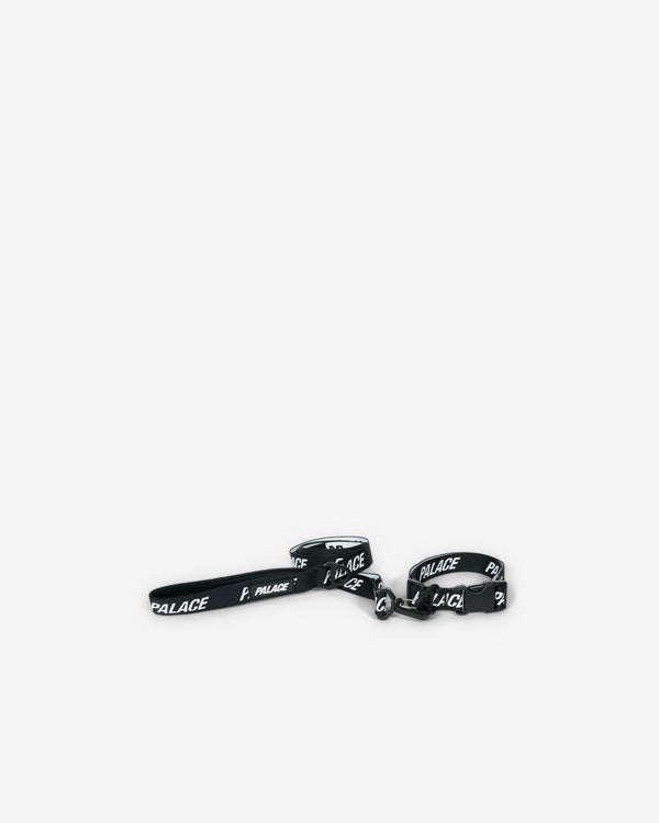 Palace - Men's Jacquarded Dog Collar And Lead - (Black)