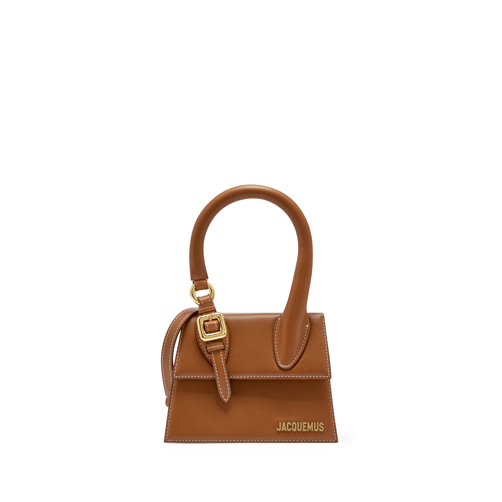Jacquemus - Women’s Le Chiquito Moyen Boucle Top Handle Bag - (Light Brown) view 1