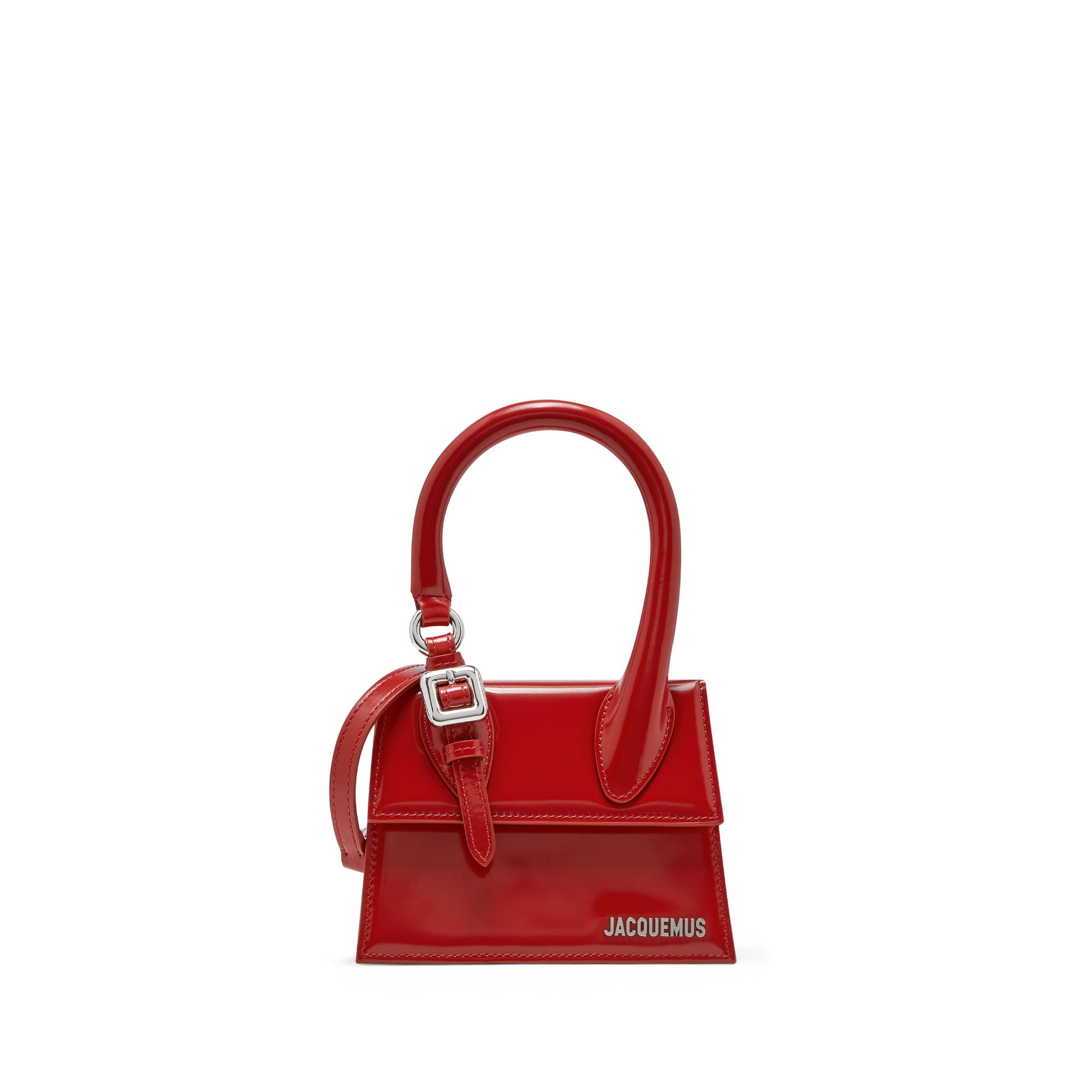 Jacquemus - Women’s Le Chiquito Moyen Boucle Top Handle Bag - (Red) view 1