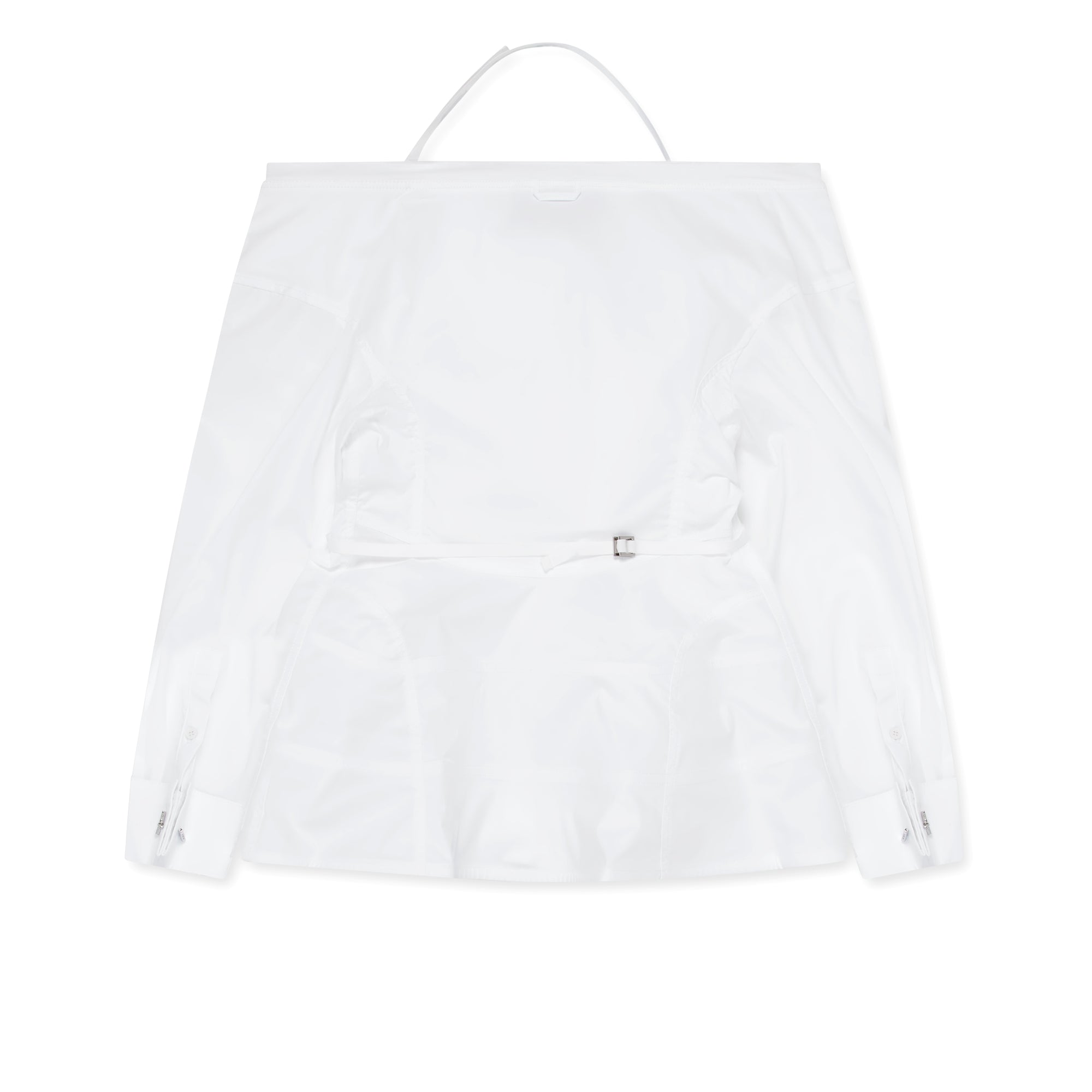 Jacquemus - Women’s La Chemise Peplo Off Shoulder Shirt - (White) view 2