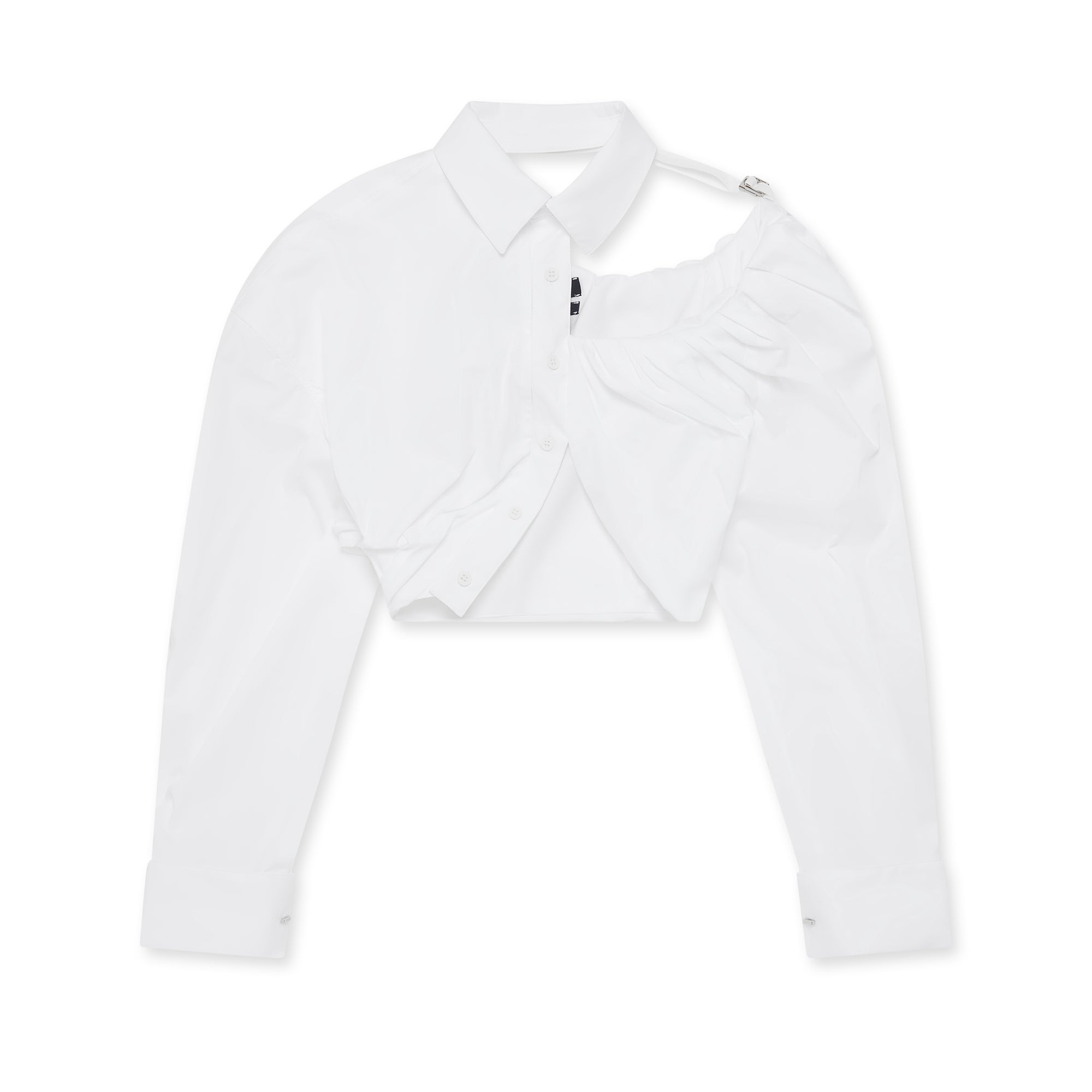 Jacquemus - Women’s La Chemise Galliga Gathered Shirt - (White) view 1