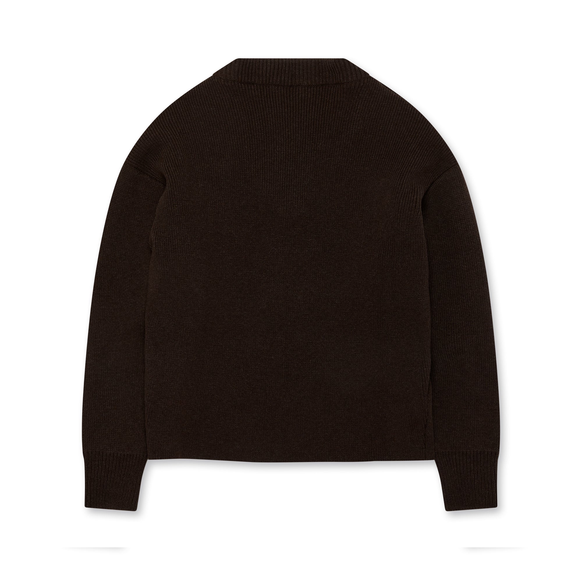 Jacquemus - Men’s La Maille Sargas Off Shoulder Sweater - (Dark Brown) view 2