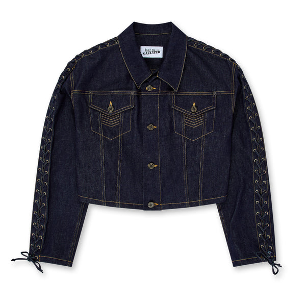 Jean Paul Gaultier - Women’s Oversize Cropped Denim Jacket - (Indigo)