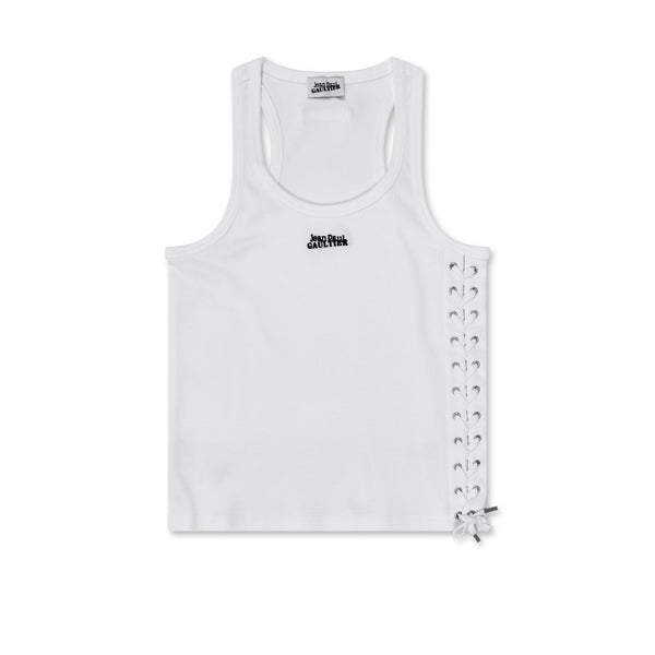 Jean Paul Gaultier - Women’s Tanktop With Laced Side Detail - (White)