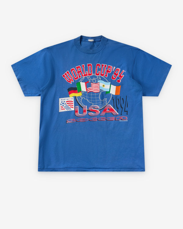 JERKS™ - World Cup '94 USA Soccer Globe & Flags - (Royal Blue)
