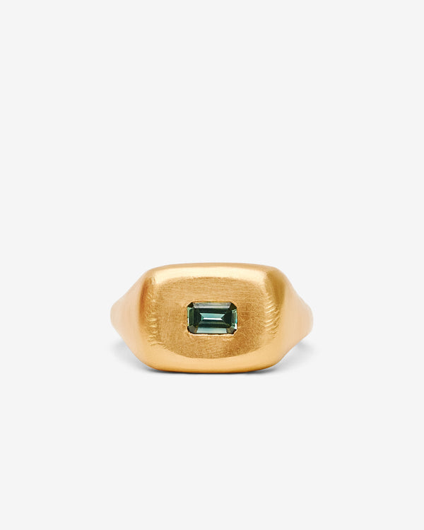 Seb Brown -  Green Frame Ring - (Yellow Gold)