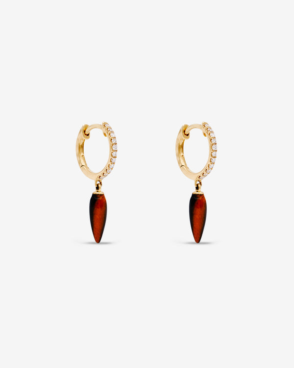 Raphaele Canot - Set Free Tigers Eye Earrings - (Yellow Gold)