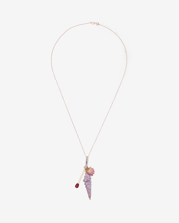 Sophie Gardner - Women’s Ombre Pink Sapphire Scallop - (Gold)