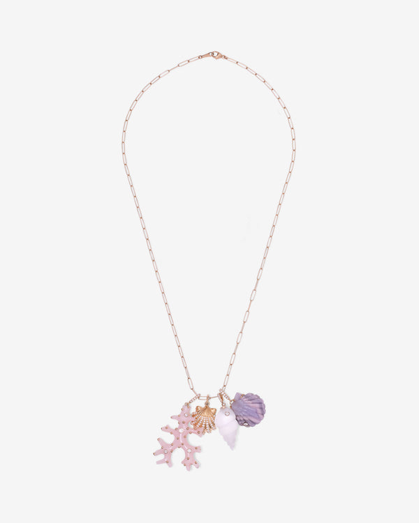 Sophie Gardner - Women’s Laguna Agate Scallop Pendant - (Yellow Gold)