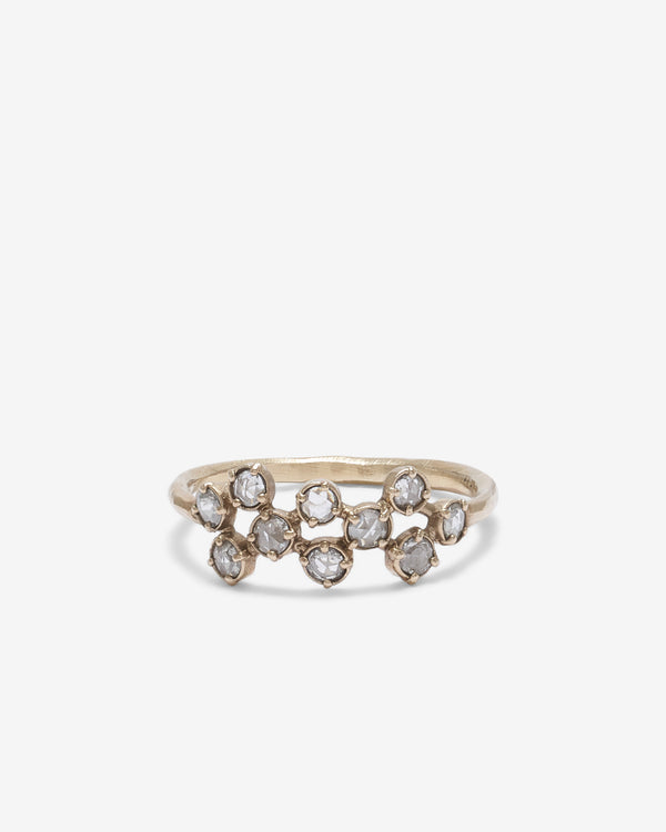 Noguchi Bijoux - 10 Diamond Cluster Ring - (White Gold)