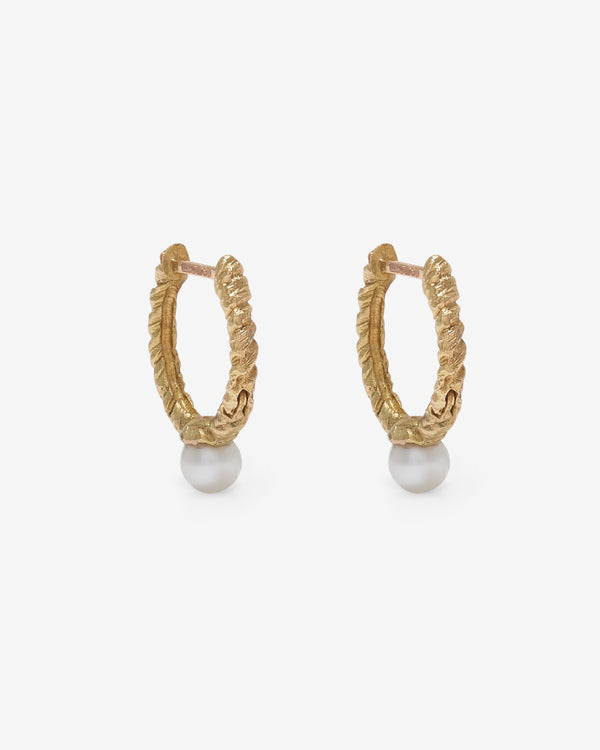 Noguchi Bijoux - 2 Akoya Pearl Earrings - (Yellow Gold)