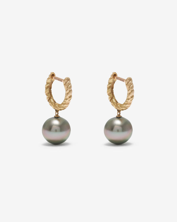Noguchi Bijoux - 2 Tahitian Dia Earrings - (Yellow Gold)