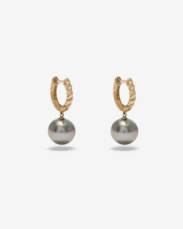 Noguchi Bijoux - 2 Tahitian Dia Earrings - (Yellow Gold)