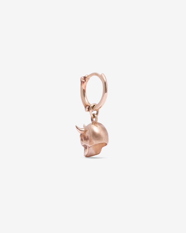 Courtney Mc -  Nox Horned Skull Earring - (14K Yellow Gold)