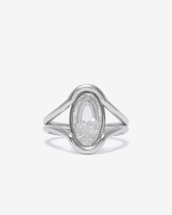 Moritz Glik - Serpens Oval Petite Ring - (White Gold)