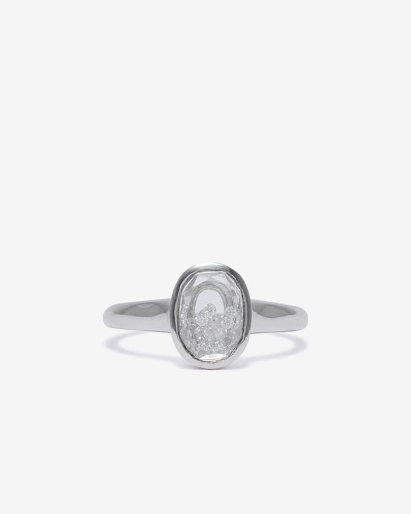 Moritz Glik - Neue Oval Ring Petite - (White Gold)