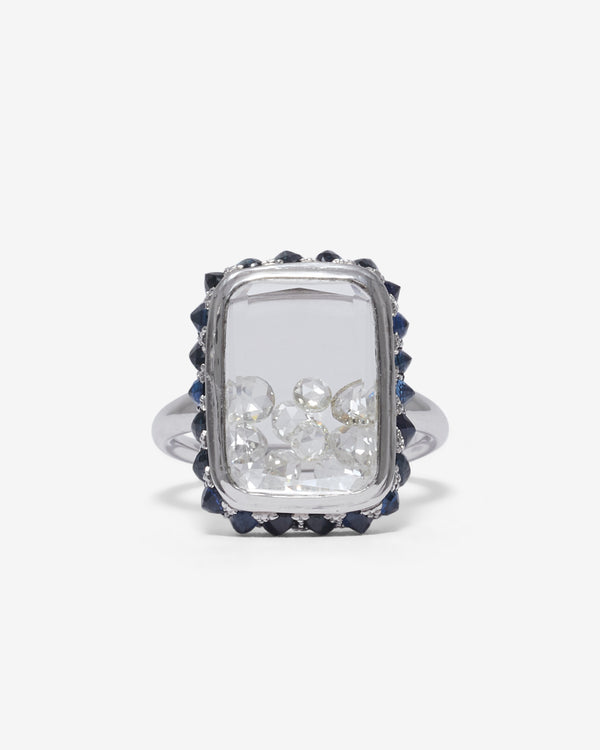 Moritz Glik - Antique Ring Blue - (White Gold)