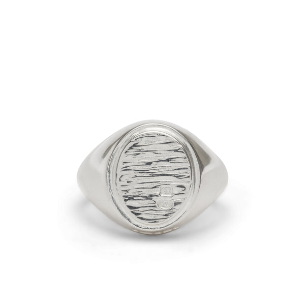 BUNNEY - Oval Signet Ring - (Silver)