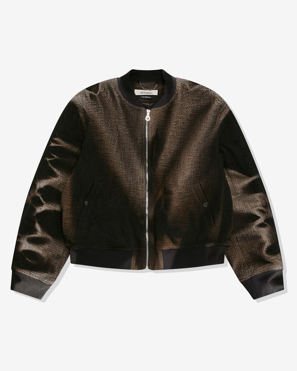 Jiyongkim - Men's Sun-Bleached Tweed Bomber - (Black)