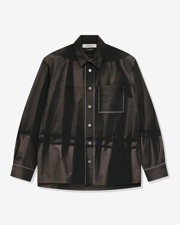 Jiyongkim - Men's Sun-Bleached Raw Edge Shirt - (Black)