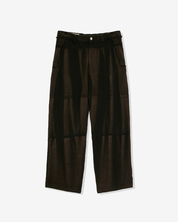 Jiyongkim - Men's Sun-Bleached Tweed Straight Trousers - (Black)