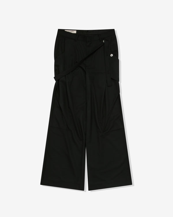 Jiyongkim - Men's Tailored Wide Trousers - (Black)