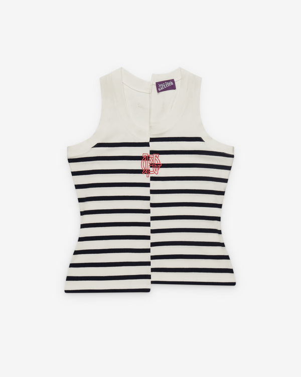 Jean Paul Gaultier - Women's Stretch Asymmetric Vest - (Black/White)